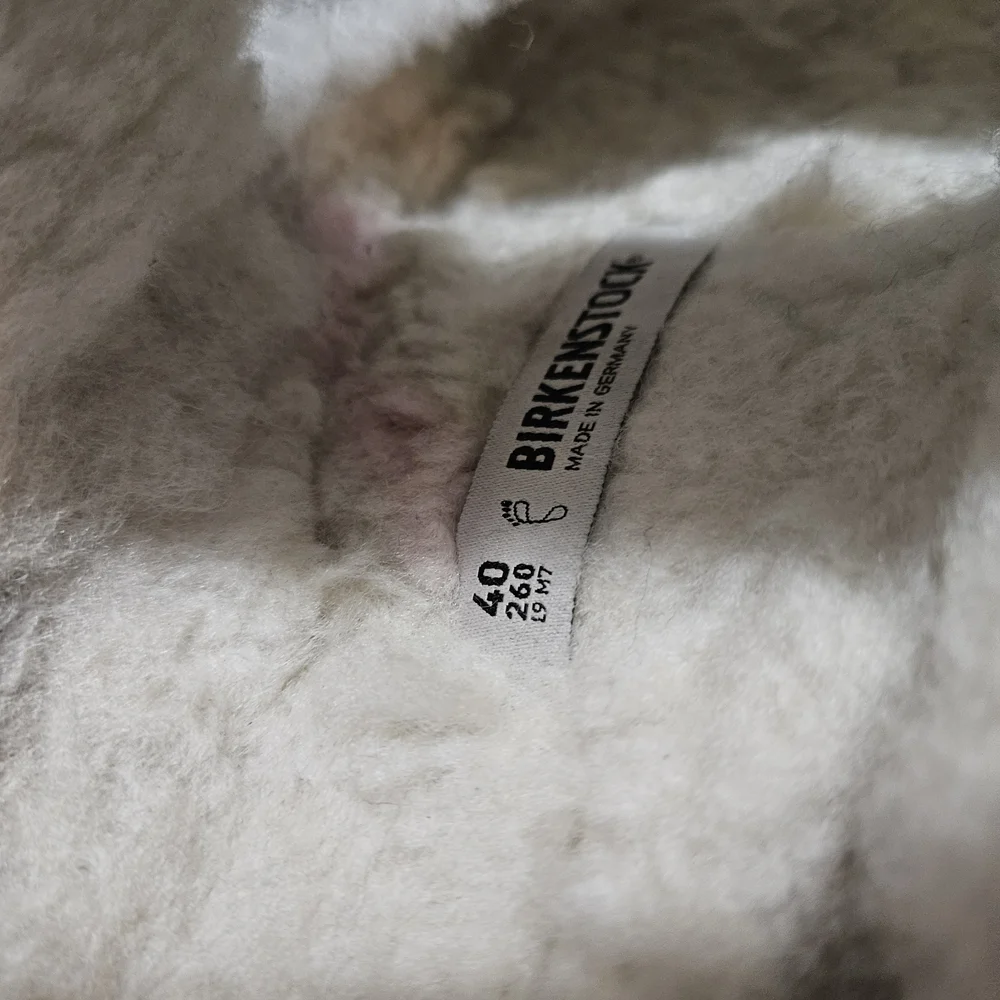 Birkenstock Women's Brown Shearling Slippers Sz 40 - Picture 6 of 16